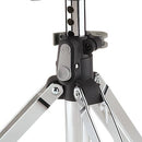 K&M 14020 Drummer's Throne Picco, Black Leatherette, 2-Piece Folding Design, Push-Button and Clamping Lever, in 15 mm Steps, Height 495-660 mm, The Easy-To-Use Wing Nut Permits a Seat Rotation, Steel