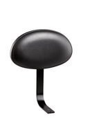 K&M 14032 Backrest, Black Leatherette, Adjustable in Height and Depth, Steel
