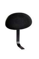 K&M 14033 Backrest, Black Fabric, Adjustable in Height and Depth, Steel