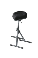 K&M 14046 Pneumatic Stool, Black Fabric, 2-Piece Folding Design, Spring-Loaded Clamping Knob/pneumatic Spring, Height 645-930 mm, Seat Can Be Adjusted in Height and Angle, Includes a Pneumatic Spring