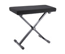 K&M 14076 Keyboard Bench, Black Fabric, Inserted Screw, Height 415-610 mm, Large Seat, Steel