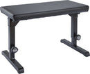K&M 14087 Piano Bench Omega Pro Style, Black Leatherette, Spring-Loaded Clamping Knobs, Height 423-623 mm, Fully Collapsible, With Engraved Height Scale, Steel