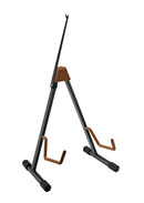 K&M 14130 Cello Stand Cork, Black/Cork, Height 535 mm, Bow Holder Included, Steel