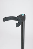 K&M 14160 Stand for Electric Double Bass, Black, 2-Piece Folding Design, Height 920-1,620 mm, Flocked Bow Holder Included, Steel