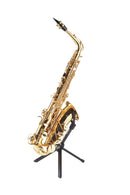 K&M 14330 Saxophone Stand Jazz, Black, Height 310 mm, Folds Very Small, Easy-To-Use, Aluminum