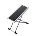 K&M 14670 Footrest, Nickel Color, 6 Different Positions, Height 119-264 mm, Non-Skid Plastic Pad, Steel
