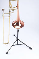 K&M 149/9 Trombone Stand, Black, 2-Piece Folding Design, Height 555-865 mm, Also for Marching Baritones, Steel