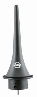 K&M 15224 Clarinet Peg, Black, Height 179 mm, Peg Adapter 15281 Included, With Felt Ring, Plastic
