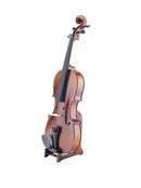 K&M 15550 Violin/Ukulele Display Stand, Red, Height 205 mm, For Small String Instruments, Such As Violins or Ukuleles, Folds Small, Plastic