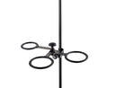 K&M 15910 Mute Holder, Black, For 3 Mutes (2 x Ø 80 mm, 1 x Ø 60 mm), Mute Holder Rings Rubberized, Steel