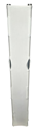 Global Truss GT-TC2.0Z F24, 6.56 ft (2m) White Slip-On Truss Cover with Zippered Slots for F24 Truss
