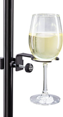 K&M 16017 Stem Glass Holder, Black, Steel