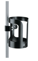 K&M 16022 Universal Drink Holder, Black, Steel