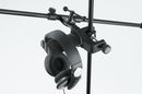 K&M 16085 Headphone Holder with Table Clamp, Black, For up to 2 Standard Headphones and 4 In-Ear Headphones, The Holder Can Be Rotated from Any Position by 90°, Steel