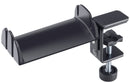 K&M 16090 Headphone Holder Table Clamp, Black, For up to 2 Standard Headphones and 4 In-Ear Headphones, Steel