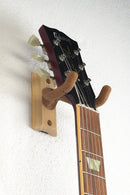 K&M 16220 Guitar Wall Mount Wood Base, Wood/Cork, 82 x 100 x 115 mm