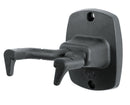 K&M 16240 Guitar Wall Mount, Black, 84 x 108 x 152 mm, Patented Flexible Hooking-In and Clamping System, Studs at Support Arms Provide Extra Protection, Plastic, Steel