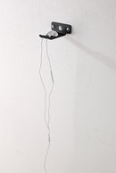 K&M 16311 Headphone Wall Holder, Black, Height 31 mm, For One Standard Headphone and 2 In-Ear Headphones, Screws and Anchors Included, Steel