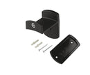 K&M 16312 Headphone Wall Holder, Black, Height 95 mm, Screws and Anchors Included, Plastic