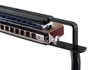 K&M 16416 Harmonica Holder, Black, User-Friendly Locking Screws, Molded Rubber Sections on the Support Arms, Steel