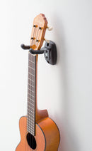 K&M 16590 Ukulele Wall Mount, Black, 80 x 66 x 102 mm, Plastic, Steel