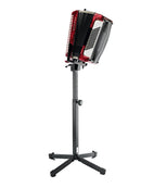 K&M 174 Accordion Stand, Black, Spring-Loaded Clamping Knob, Height 730-1,135 mm, Replaceable Rubber Instrument Protectors, Steel
