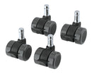 K&M 17510 Castor Set for Guardian, Black, Set of 4 (Locking) Castors, Steel