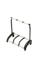 K&M 17513 Three Guitar Stand Guardian 3, Translucent, Height 700 mm, Protective Bars Prevent Damage from Bumps or Knocking, Additional Slots for Electric Guitars, Plastic