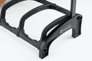 K&M 17515 Five Guitar Stand Guardian 5, Black, Height 700 mm, Protective Bars Prevent Damage from Bumps or Knocking, Additional Slots for Electric Guitars, Plastic