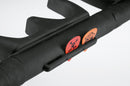 K&M 17515 Five Guitar Stand Guardian 5, Black, Height 700 mm, Protective Bars Prevent Damage from Bumps or Knocking, Additional Slots for Electric Guitars, Plastic