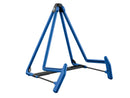 K&M 17580 A-Guitar Stand Heli 2, Blue, Height 330 mm, Also for Headless Guitars, Cellos and French Horns, Easy to Transport and Store, Steel