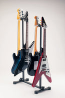 K&M 17605 Four Guitar Stand Roadie, Translucent, 2-Piece Folding Design, Height 1,030-1,185 mm, Suitable for 4 Guitars, Also for Special V- and X-Shaped Guitar Models, Steel
