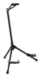 K&M 17685 Guitar Stand Memphis 20, Black, Height 735 mm, Instrument Support Arms Adjust to Fit Various Guitar Sizes, Steel