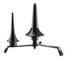 K&M 17716 Peg Base Instrument Pegs, Black, Feet Are Locked in the End Position, Steel