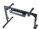 K&M 18808 Cable Organiser for Omega, Black, 437 x 100 x 60 mm, Is Hung on the Crossbar of the Omega, With Side Openings for Convenient Cable Routing, Steel