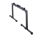 K&M 18810 Table-Style Keyboard Stand Omega, Black, Keyboard Table, Spring-Loaded Clamping Knobs, Height 600-1,020 mm, Max Load 80 kg, Levelling End Cap to Stabilize the Stand on Uneven Surfaces