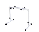 K&M 18810 Table-Style Keyboard Stand Omega, Pure White, Keyboard Table, Spring-Loaded Clamping Knobs, Height 600-1,020 mm, Max Load 80 kg, Levelling End Cap to Stabilize the Stand on Uneven Surfaces