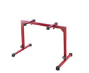 K&M 18810 Table-Style Keyboard Stand Omega, Red, Keyboard Table, Spring-Loaded Clamping Knobs, Height 600-1,020 mm, Max Load 80 kg, Levelling End Cap to Stabilize the Stand on Uneven Surfaces