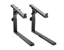 K&M 18811 Stacker, Black, Spring-Loaded Clamping Knobs, Height 262-375 mm, Max Load 25 kg, To Hold an Additional Keyboard, Laptop or Midi Controller, Steel