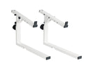K&M 18811 Stacker, Pure White, Spring-Loaded Clamping Knobs, Height 262-375 mm, Max Load 25 kg, To Hold an Additional Keyboard, Laptop or Midi Controller, Steel