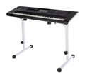 K&M 18820 Table-Style Keyboard Stand Omega Pro, Pure White, Keyboard Table, Spring-Loaded Clamping Knobs, Height 600-1,020 mm, Max Load 80 kg, Fully Collapsible