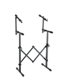 K&M 18826 Equipment Stand, Black, Keyboard Table, Height 595-1,015 mm, Max Load 50 kg, Suitable for Mixer, Monitor, Keyboard or Amplifier, Steel