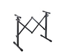 K&M 18826 Equipment Stand, Black, Keyboard Table, Height 595-1,015 mm, Max Load 50 kg, Suitable for Mixer, Monitor, Keyboard or Amplifier, Steel