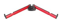 K&M 18866 Support Arm Set B, Red Anodized, Max Load 35 kg, Telescopic and 15° Tilt Angle, Aluminum