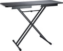K&M 18900 Keyboard Stand with Tabletop, Black, Double-Braced X-Stand, Height 435-920 mm, Max Load 50 kg, Steel Stand, Tabletop MDF