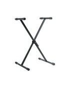 K&M 18930 Keyboard Stand, Black, X-Stand, Height 590-945 mm, Max Load 50 kg, Steel