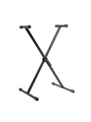 K&M 18933 Keyboard Stand, Black, X-Stand, Height 590-945 mm, Max Load 50 kg, Suitable for Stage Pianos, Steel