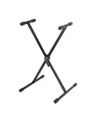 K&M 18933 Keyboard Stand, Black, X-Stand, Height 590-945 mm, Max Load 50 kg, Suitable for Stage Pianos, Steel