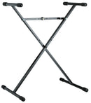 K&M 18962 Keyboard Stand, Black, X-Stand, Height 400-905 mm, Max Load 50 kg, Steel