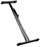 K&M 18962 Keyboard Stand, Black, X-Stand, Height 400-905 mm, Max Load 50 kg, Steel